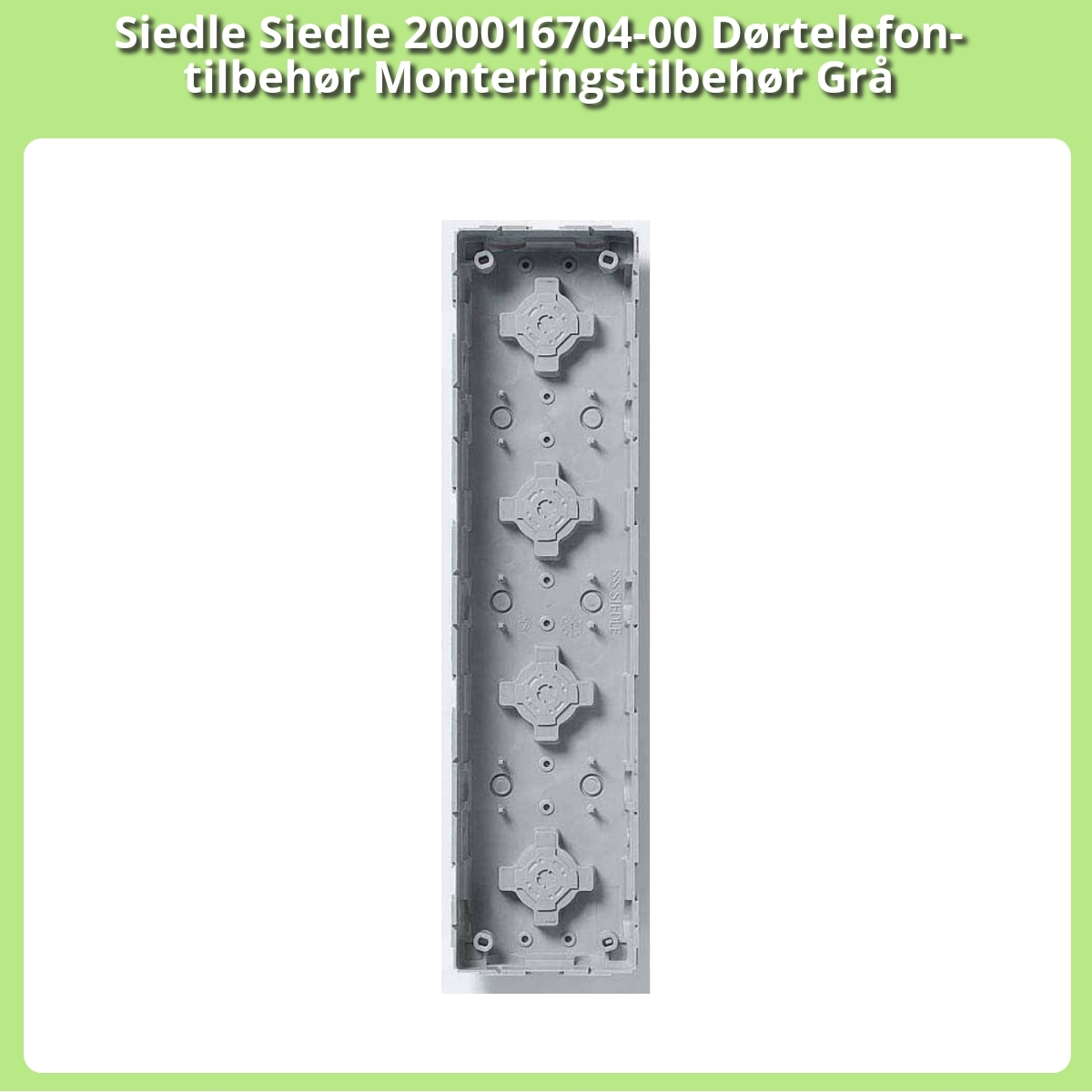 Anmeldelse af Siedle Siedle 200016704-00 Dørtelefon-tilbehør Monteringstilbehør Grå