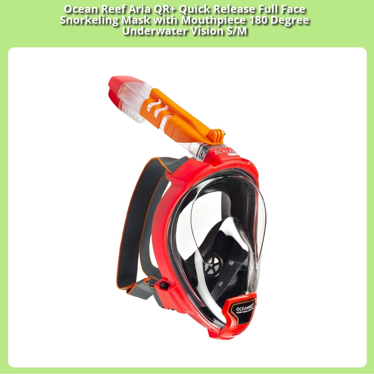 Anmeldelse af Ocean Reef Aria QR+ Quick Release Full Face Snorkeling Mask with Mouthpiece 180 Degree Underwater Vision S/M