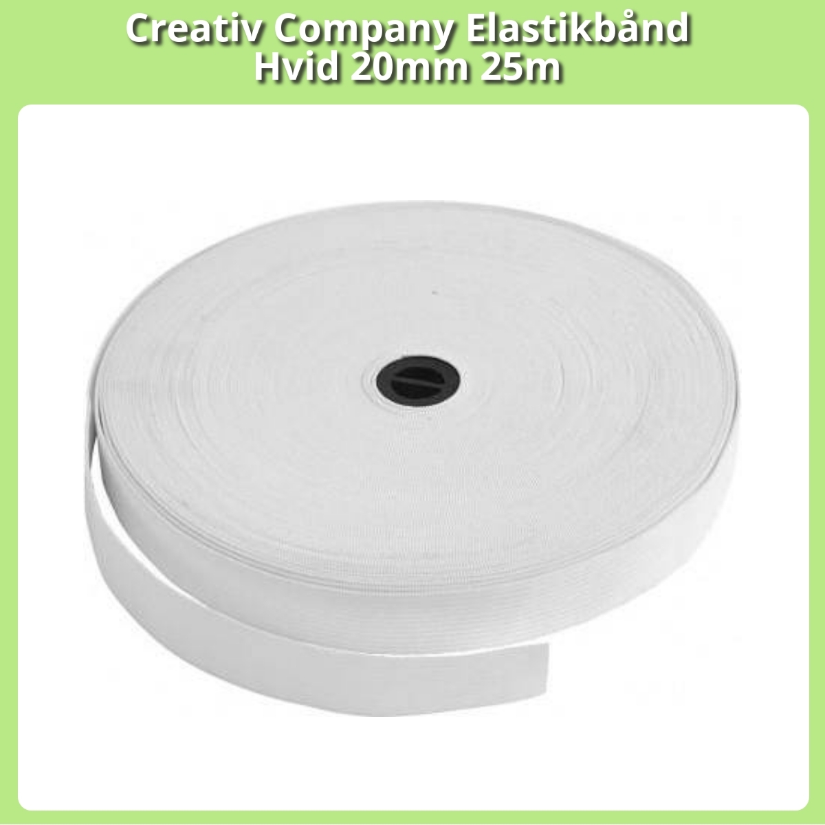 Anmeldelse af Creativ Company Elastikbånd Hvid 20mm 25m
