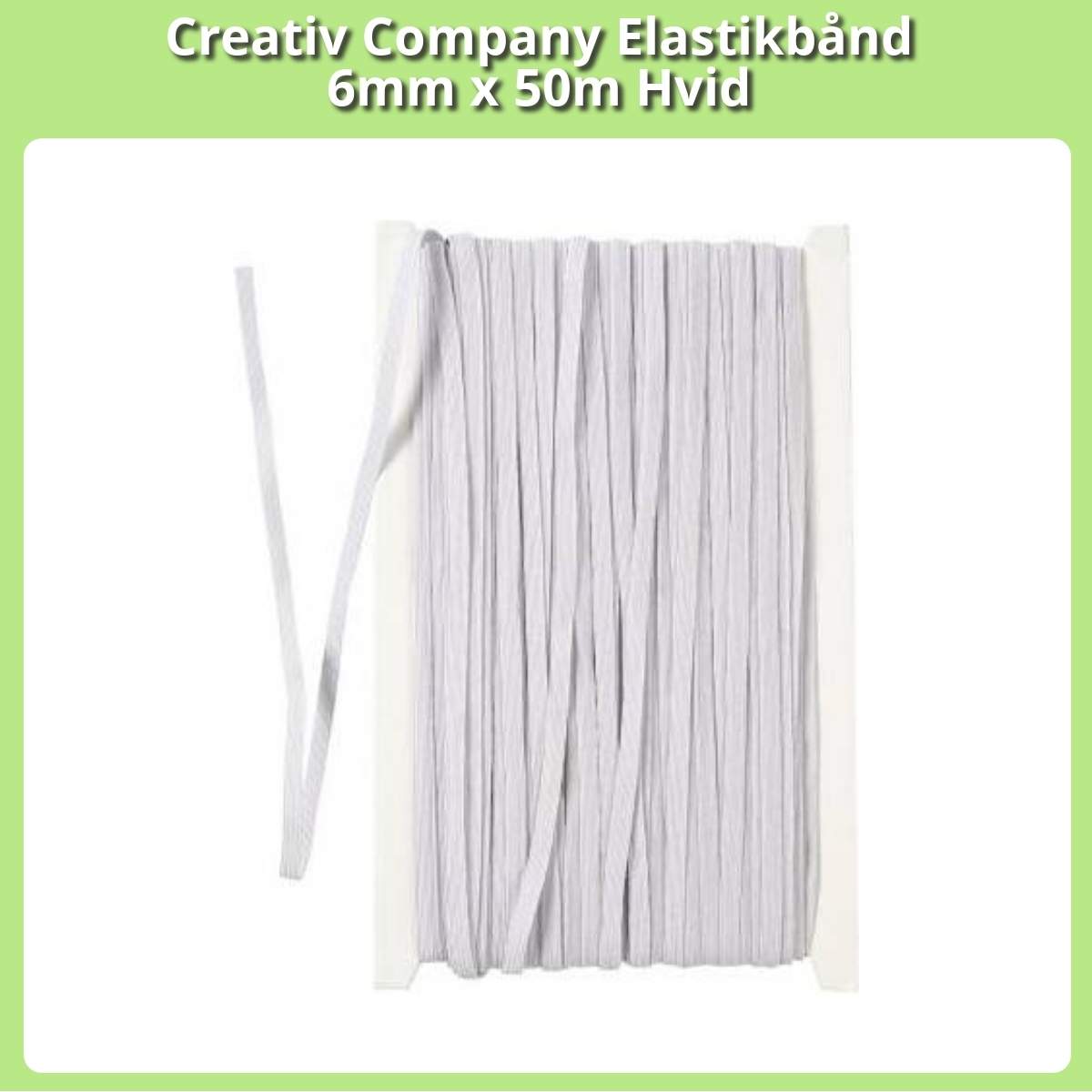 Anmeldelse af Creativ Company Elastikbånd 6mm x 50m Hvid