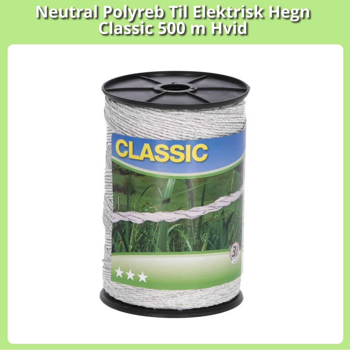 Anmeldelse af Neutral Polyreb Til Elektrisk Hegn Classic 500 m Hvid