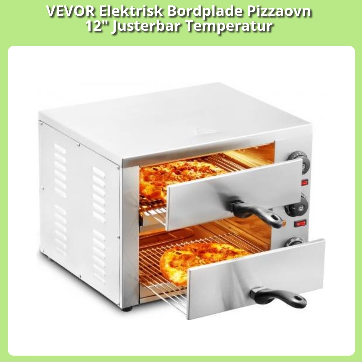 Anmeldelse af VEVOR Elektrisk Bordplade Pizzaovn 12