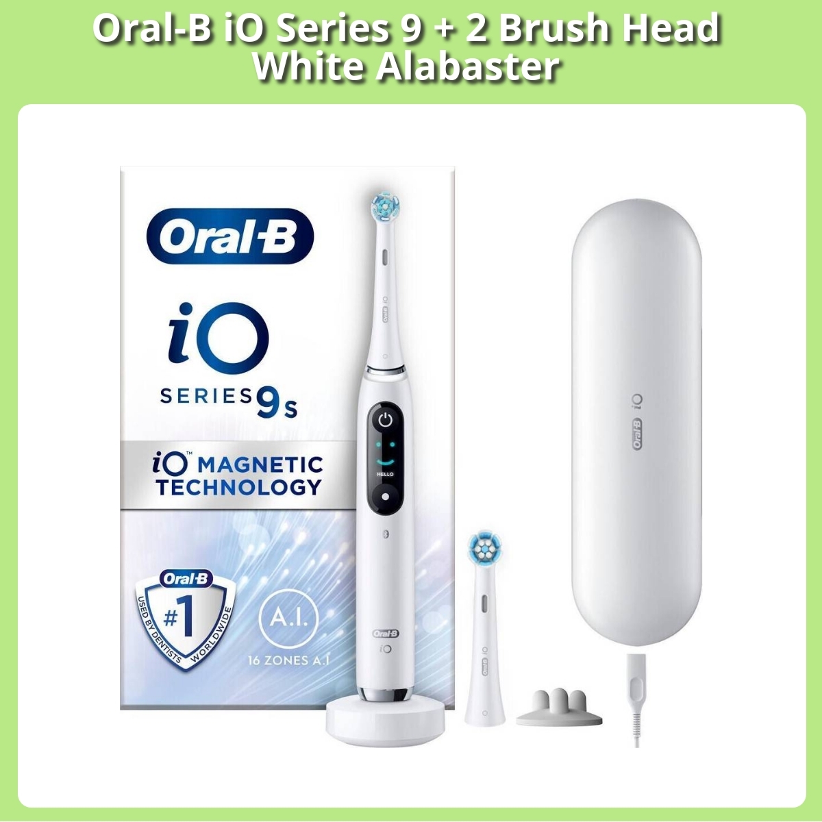 Anmeldelse af Oral-B iO Series 9 + 2 Brush Head White Alabaster