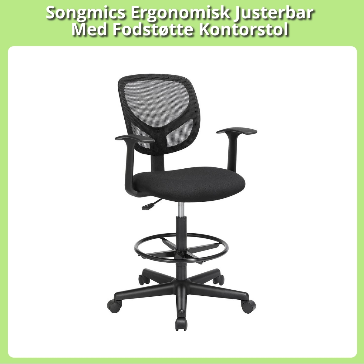 Anmeldelse af Songmics Ergonomisk Justerbar Med Fodstøtte Kontorstol