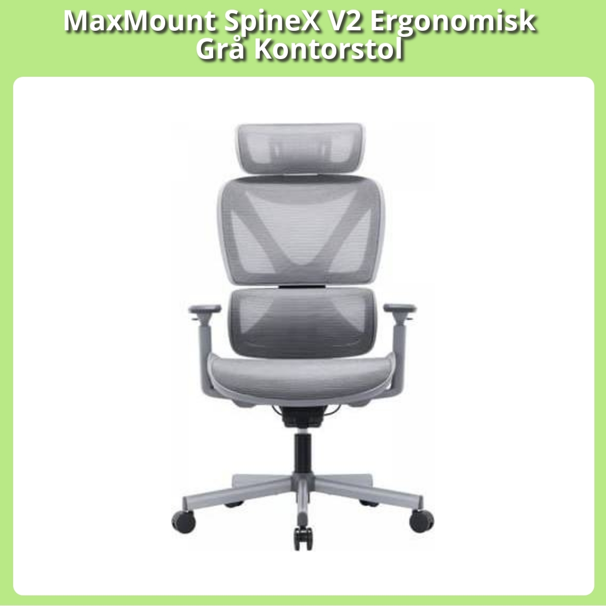 Anmeldelse af MaxMount SpineX V2 Ergonomisk Grå Kontorstol