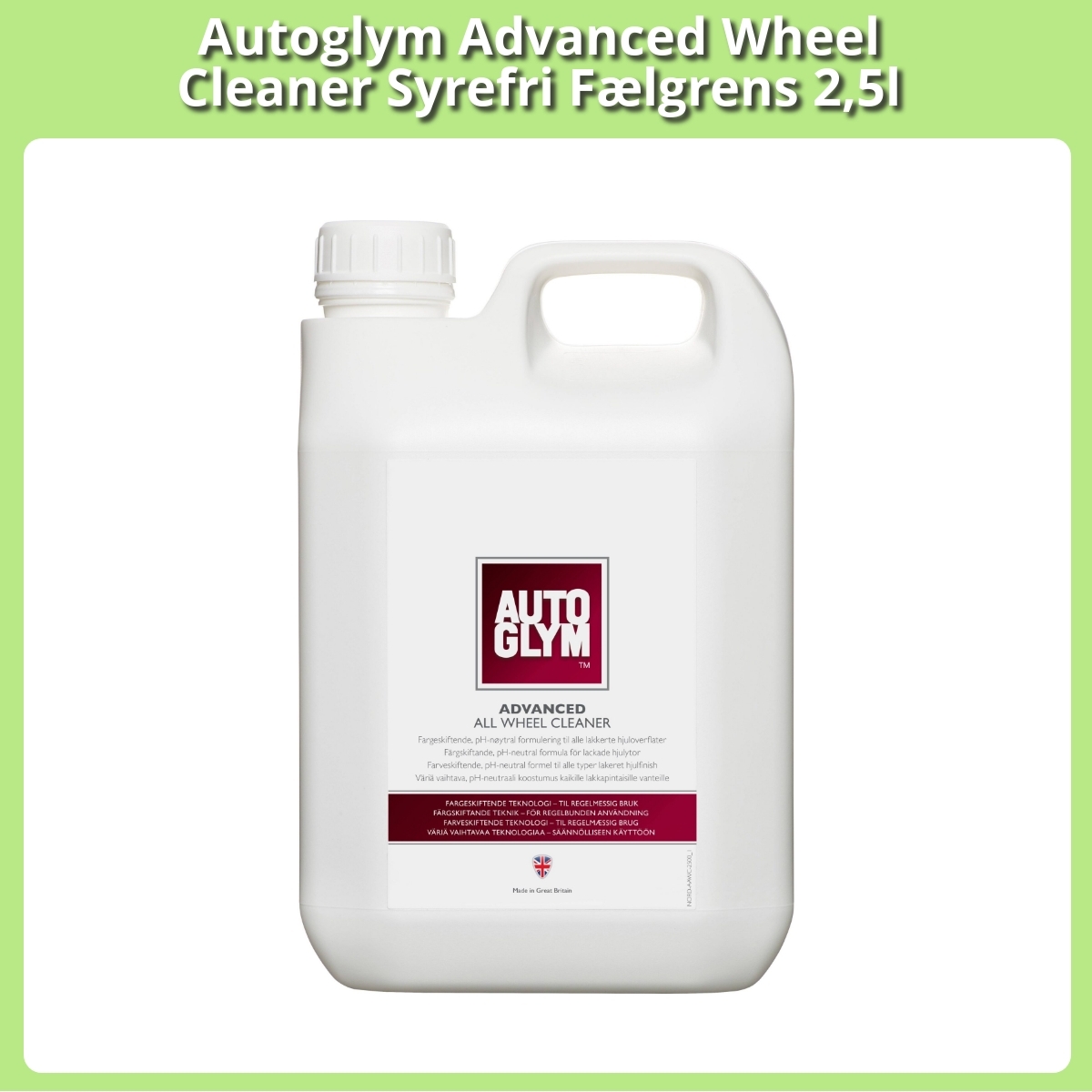 Anmeldelse af Autoglym Advanced Wheel Cleaner Syrefri Fælgrens 2,5l