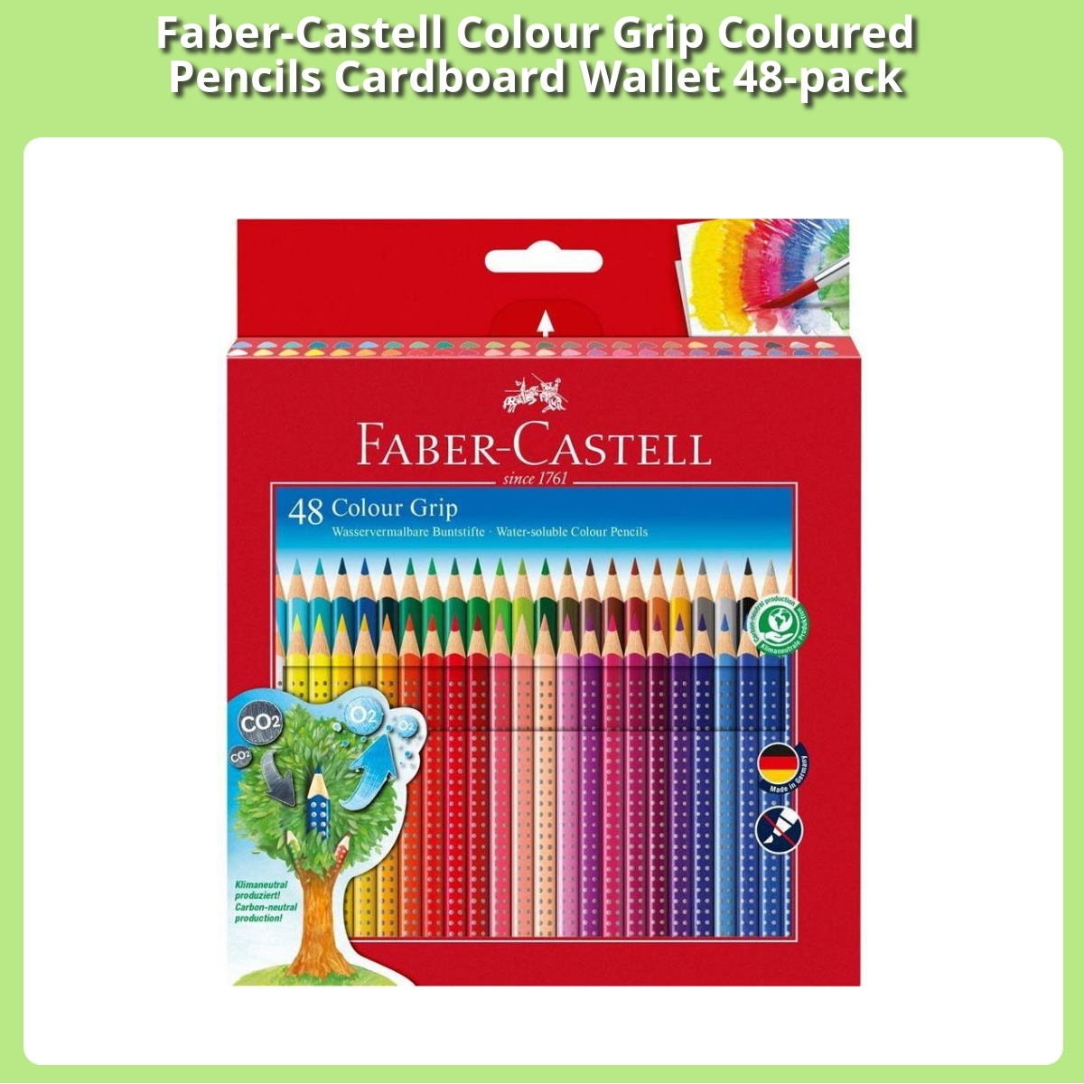 Anmeldelse af Faber-Castell Colour Grip Coloured Pencils Cardboard Wallet 48-pack