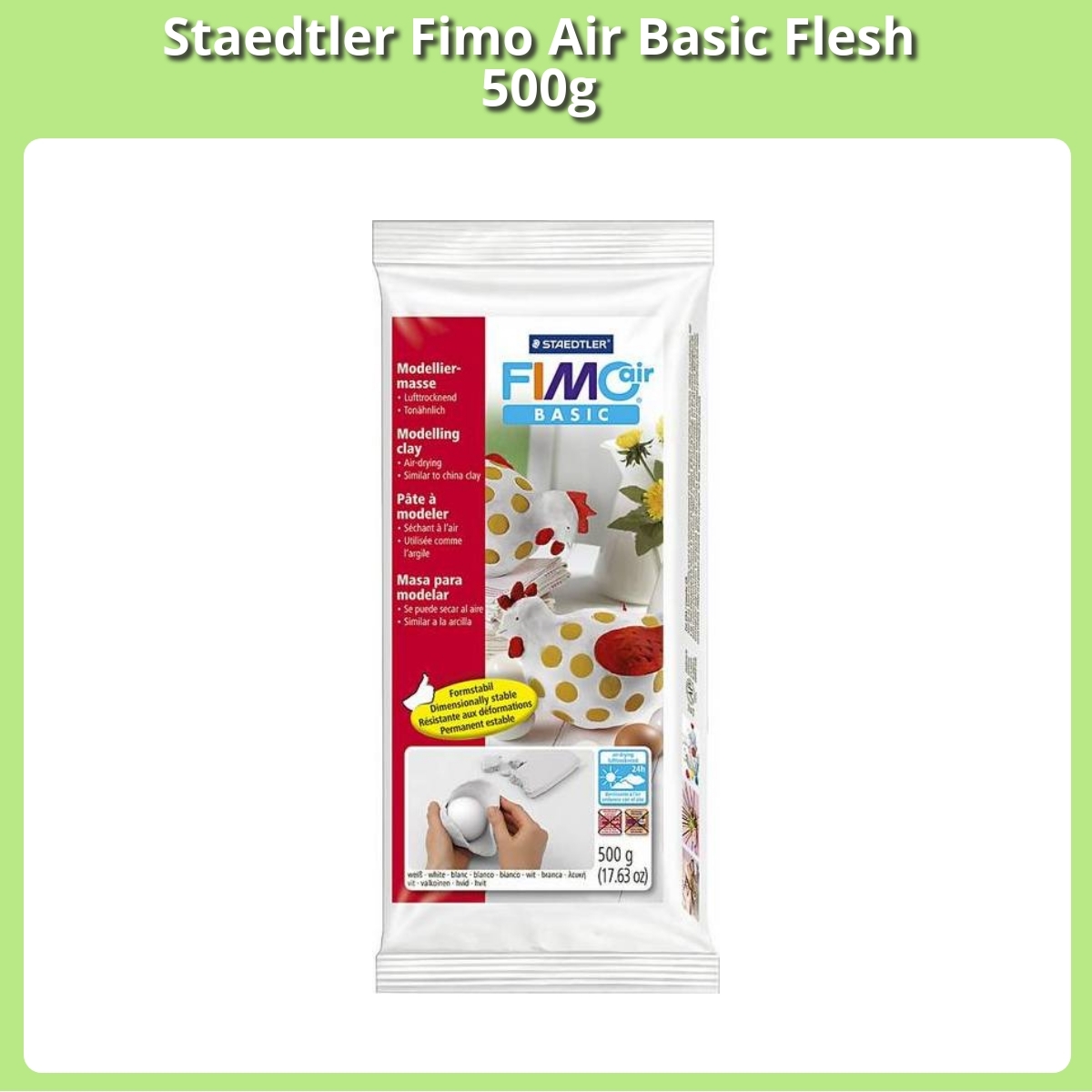 Anmeldelse af Staedtler Fimo Air Basic Flesh 500g