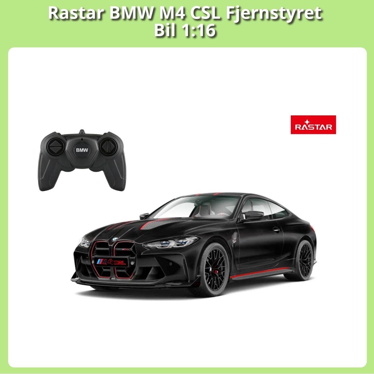 Anmeldelse af Rastar BMW M4 CSL Fjernstyret Bil 1:16