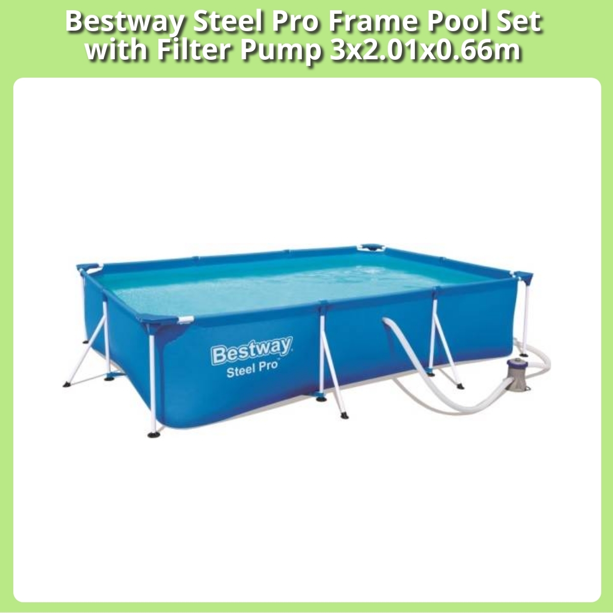Anmeldelse af Bestway Steel Pro Frame Pool Set with Filter Pump 3x2.01x0.66m