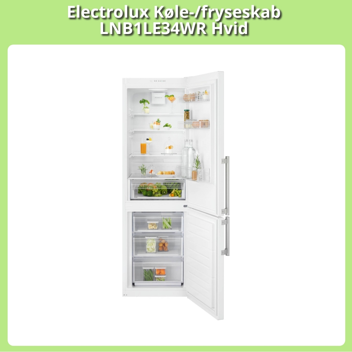 Anmeldelse af Electrolux Køle-/fryseskab LNB1LE34WR Hvid