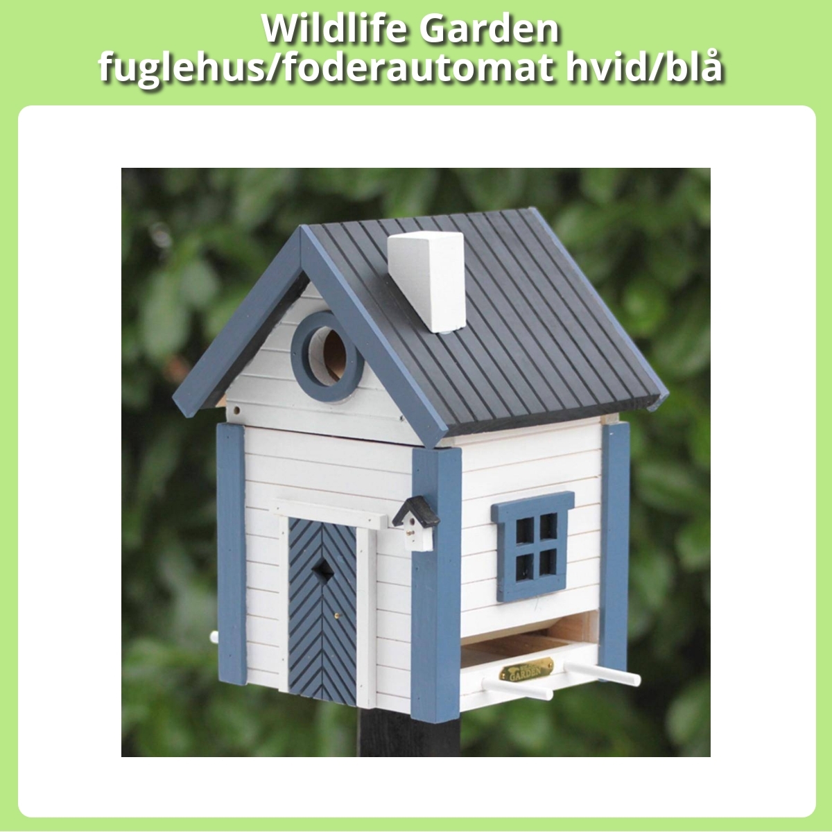Anmeldelse af Wildlife Garden fuglehus/foderautomat hvid/blå
