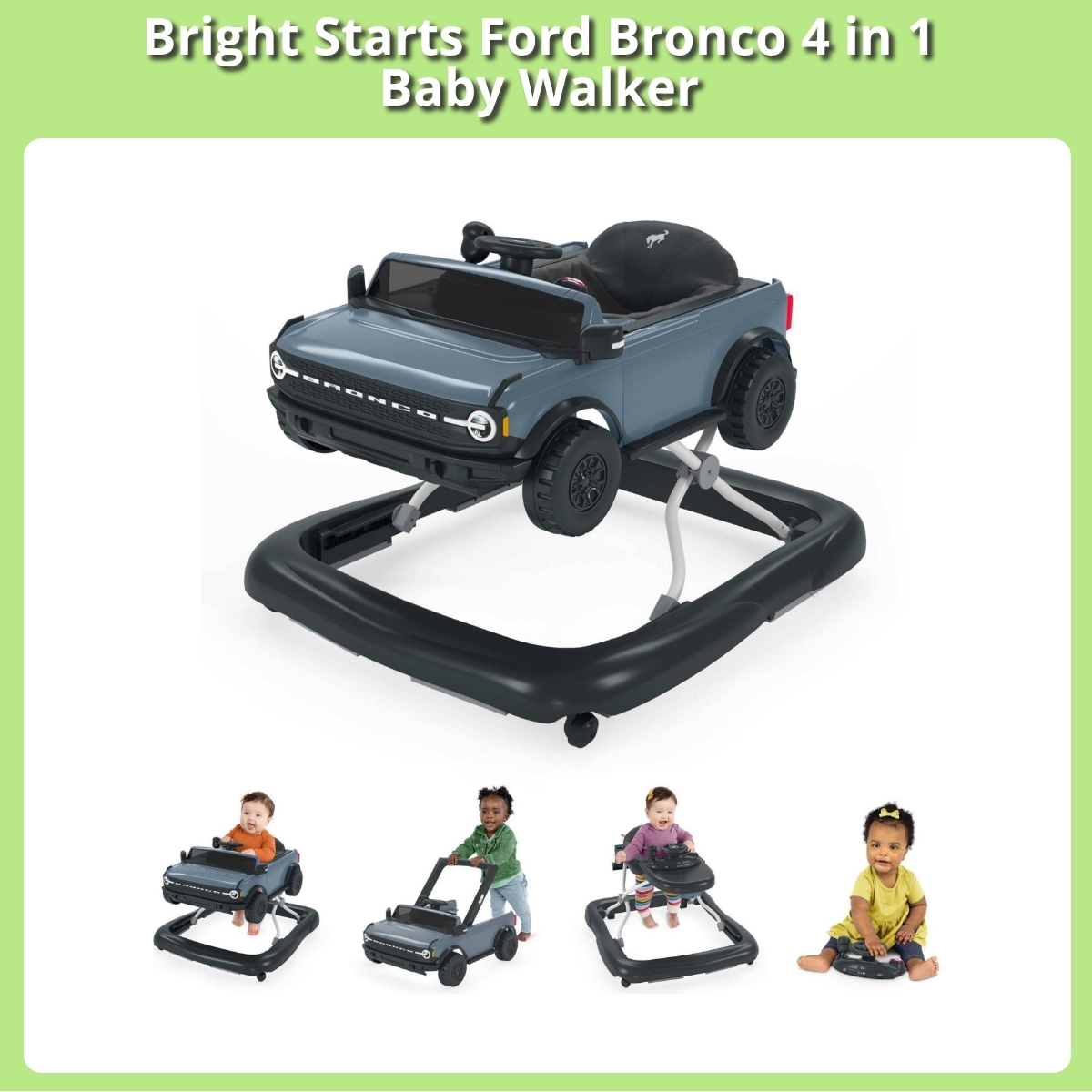 Anmeldelse af Bright Starts Ford Bronco 4 in 1 Baby Walker