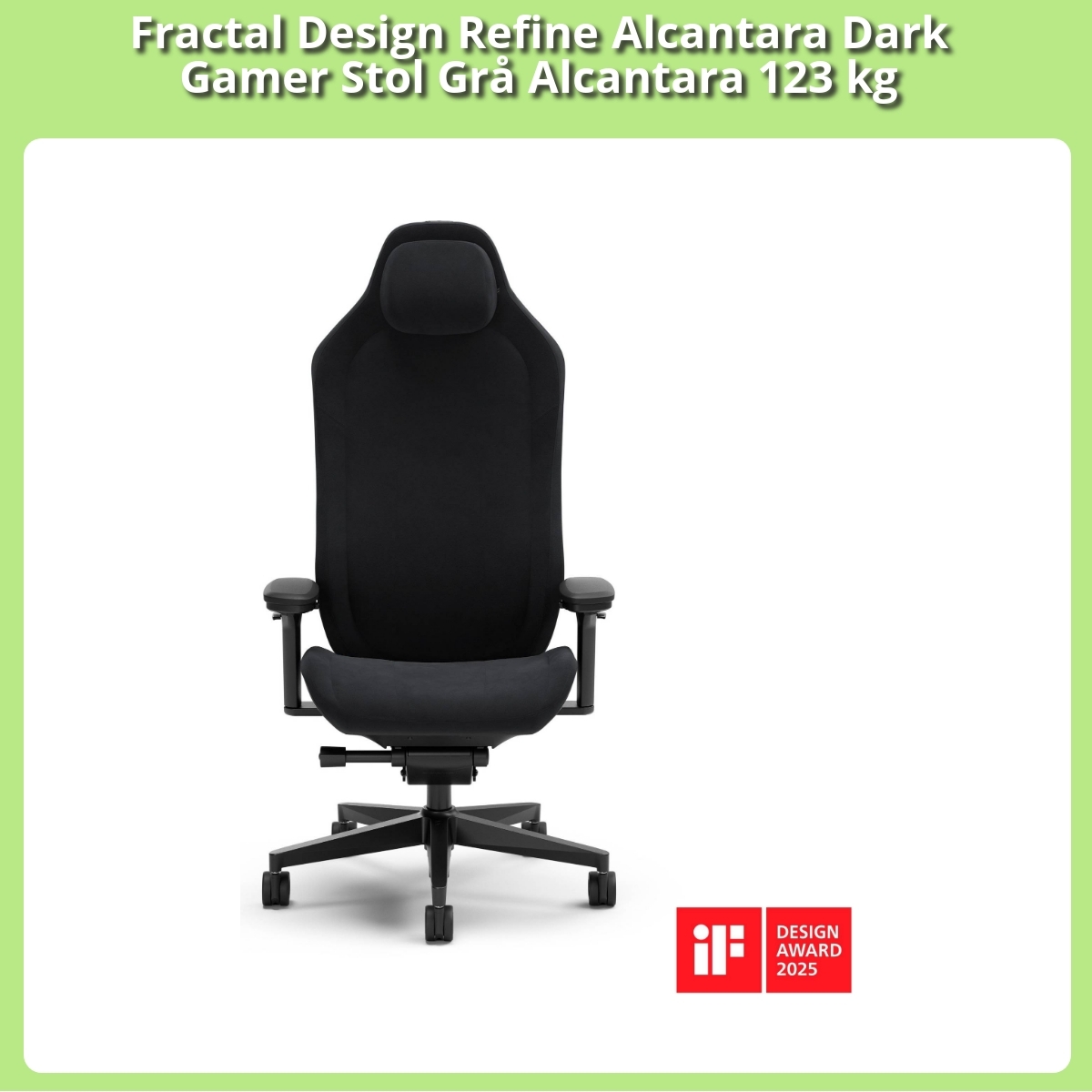 Anmeldelse af Fractal Design Refine Alcantara Dark Gamer Stol Grå Alcantara 123 kg