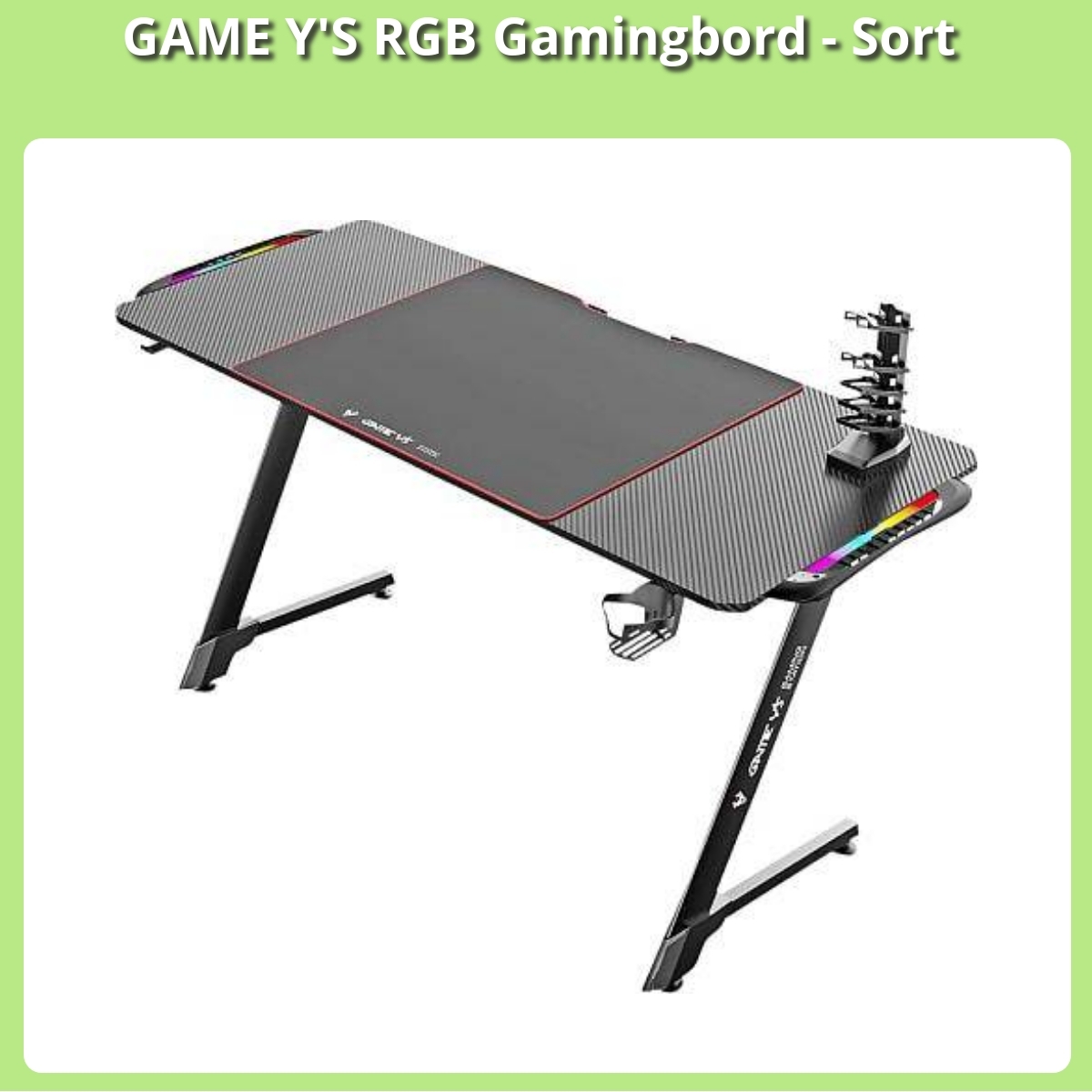 Anmeldelse af GAME Y'S RGB Gamingbord - Sort