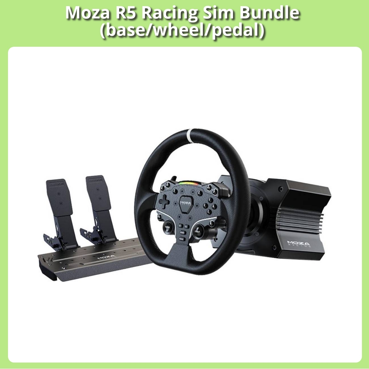 Anmeldelse af Moza R5 Racing Sim Bundle (base/wheel/pedal)