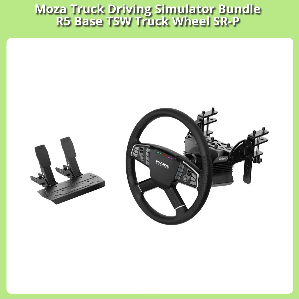 Anmeldelse af Moza Truck Driving Simulator Bundle R5 Base TSW Truck Wheel SR-P