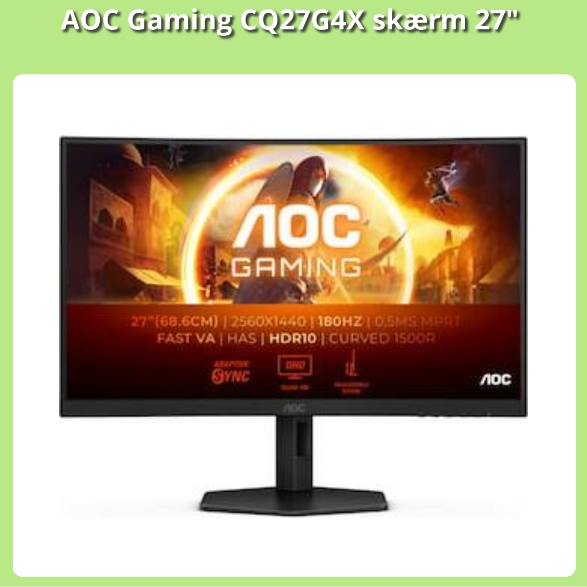 Anmeldelse af AOC Gaming CQ27G4X skærm 27