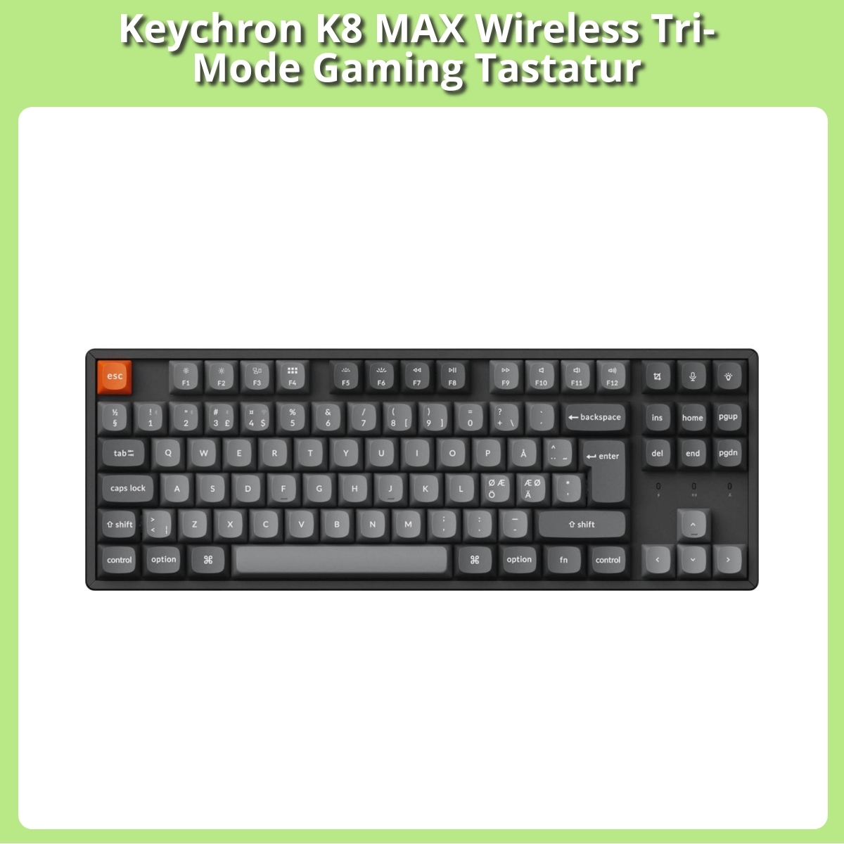 Anmeldelse af Keychron K8 MAX Wireless Tri-Mode Gaming Tastatur