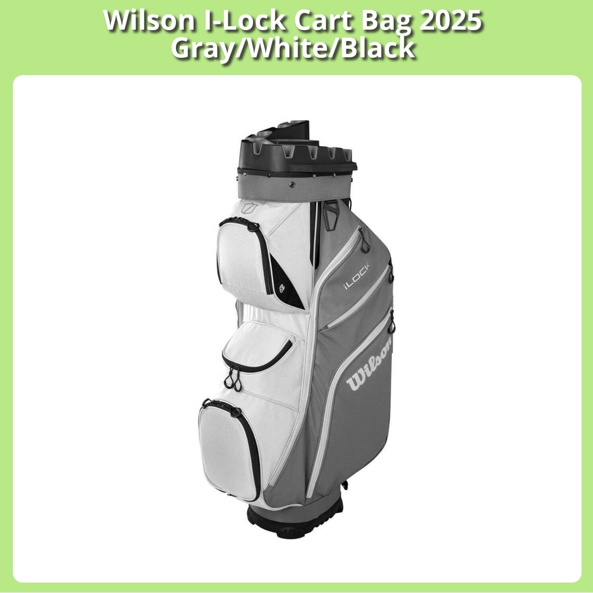 Anmeldelse af Wilson I-Lock Cart Bag 2025 Gray/White/Black