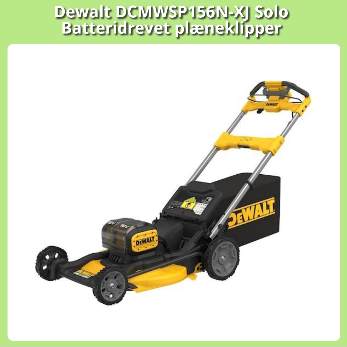 Anmeldelse af Dewalt DCMWSP156N-XJ Solo Batteridrevet plæneklipper