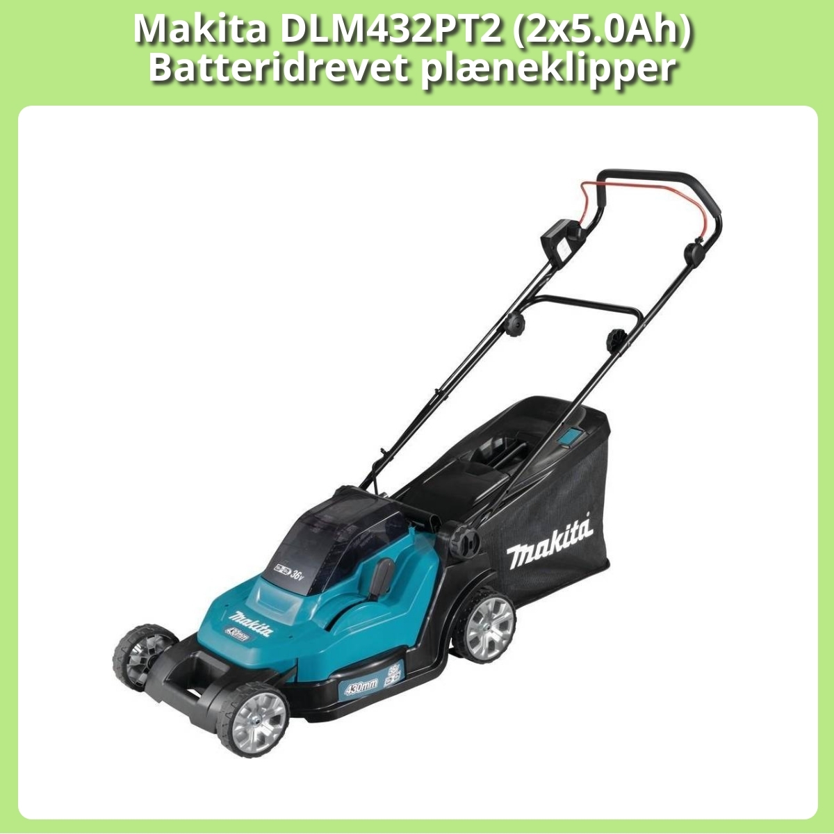 Anmeldelse af Makita DLM432PT2 (2x5.0Ah) Batteridrevet plæneklipper