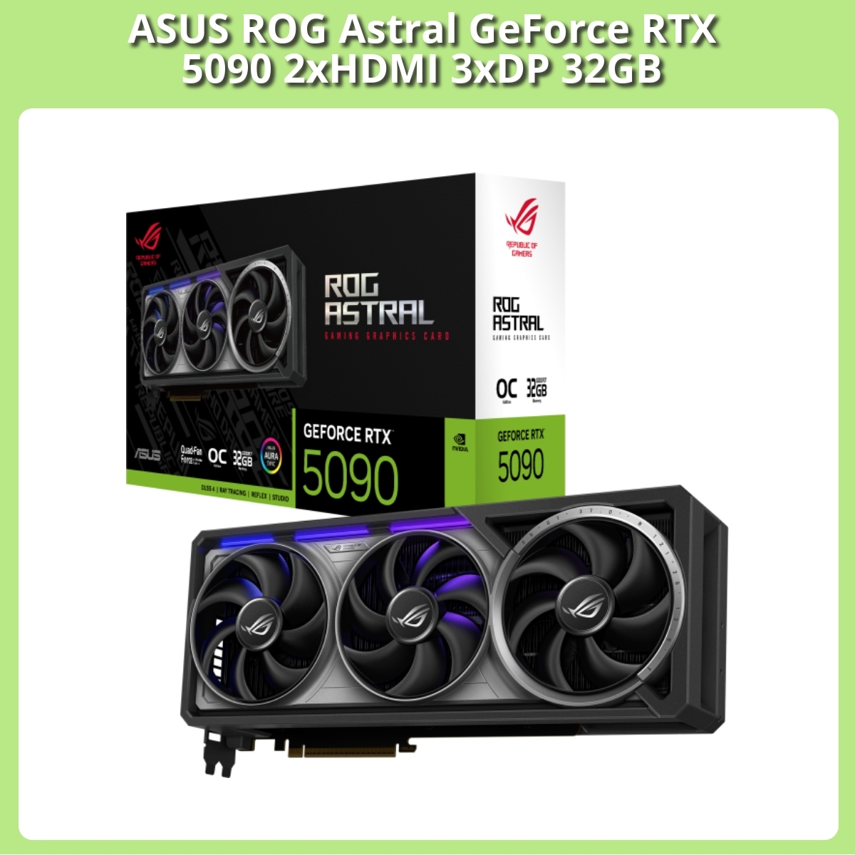 Anmeldelse af ASUS ROG Astral GeForce RTX 5090 2xHDMI 3xDP 32GB
