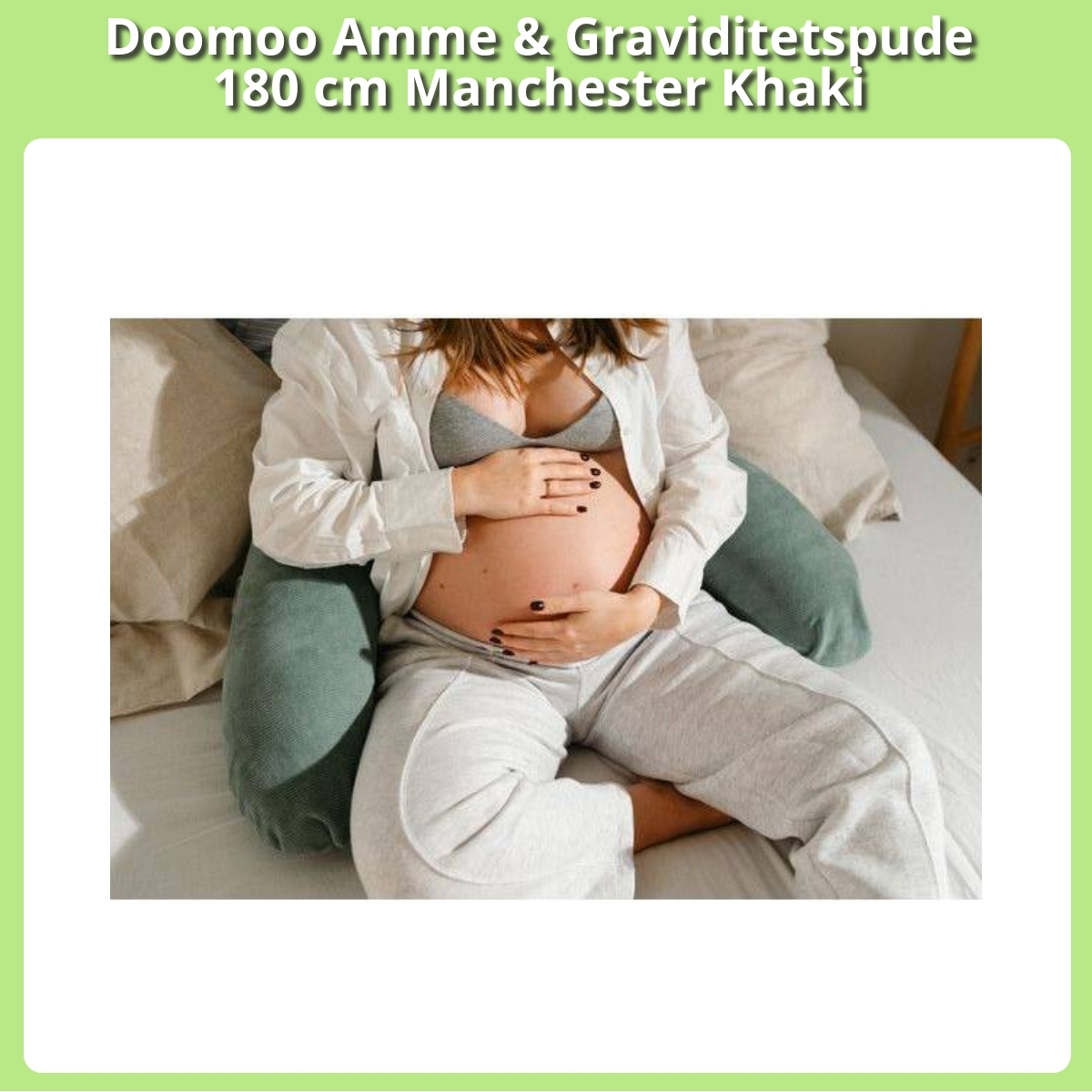 Anmeldelse af Doomoo Amme & Graviditetspude 180 cm Manchester Khaki