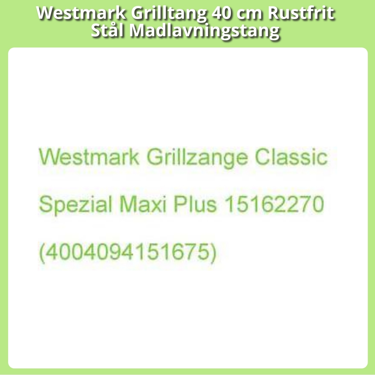 Anmeldelse af Westmark Grilltang 40 cm Rustfrit Stål Madlavningstang