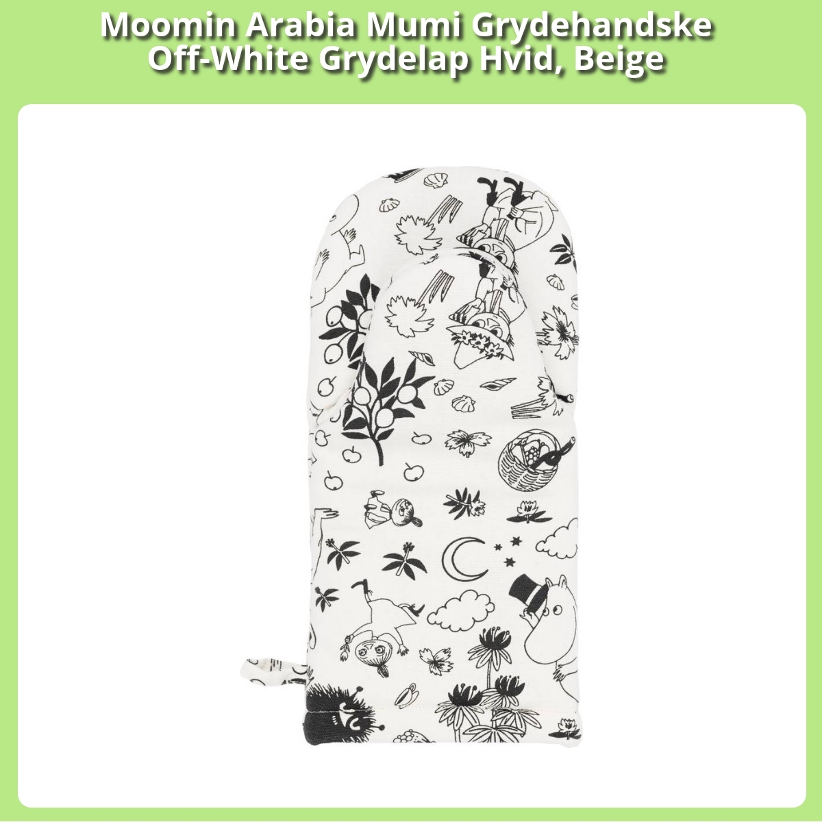 Anmeldelse af Moomin Arabia Mumi Grydehandske Off-White Grydelap Hvid, Beige