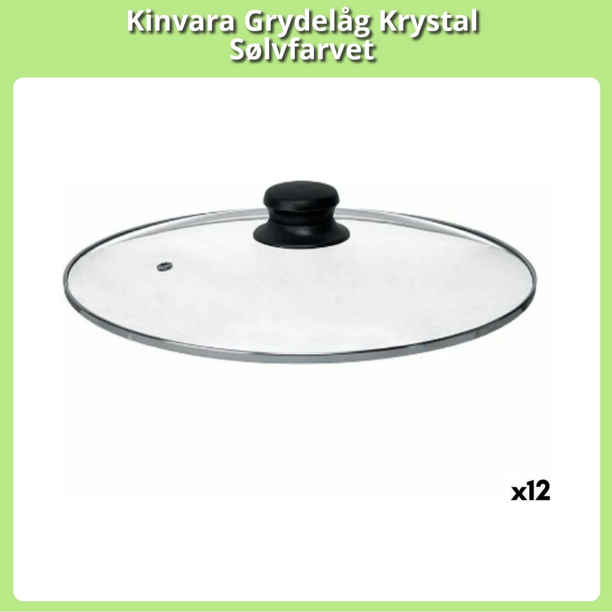 Anmeldelse af Kinvara Grydelåg Krystal Sølvfarvet