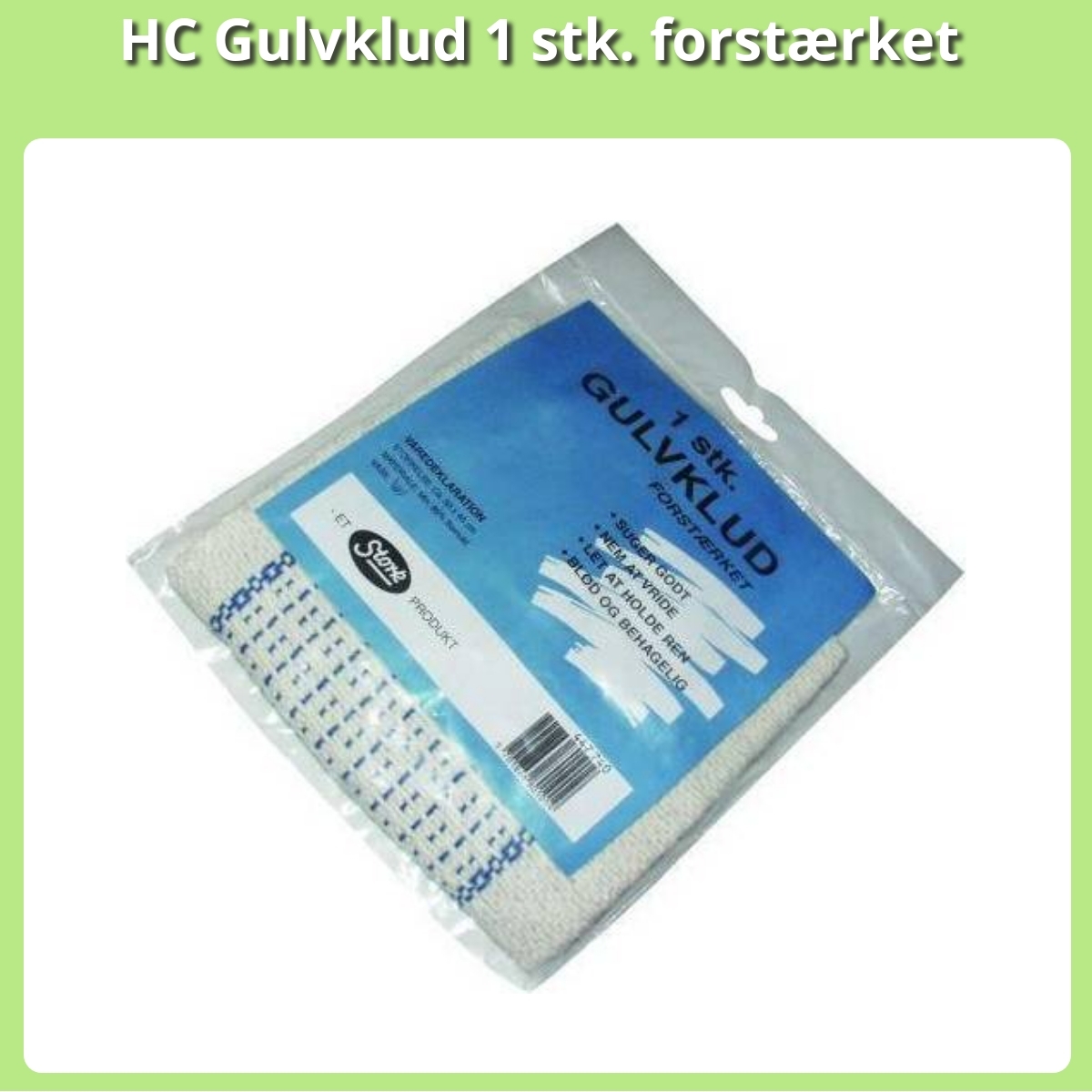 Anmeldelse af HC Gulvklud 1 stk. forstærket