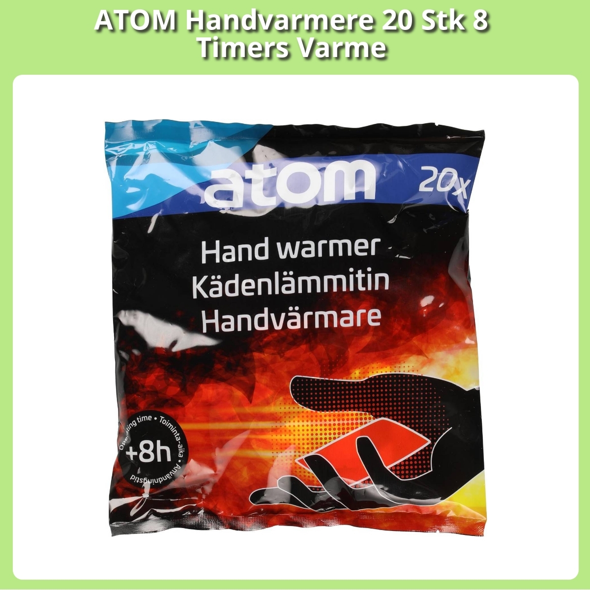 Anmeldelse af ATOM Handvarmere 20 Stk 8 Timers Varme