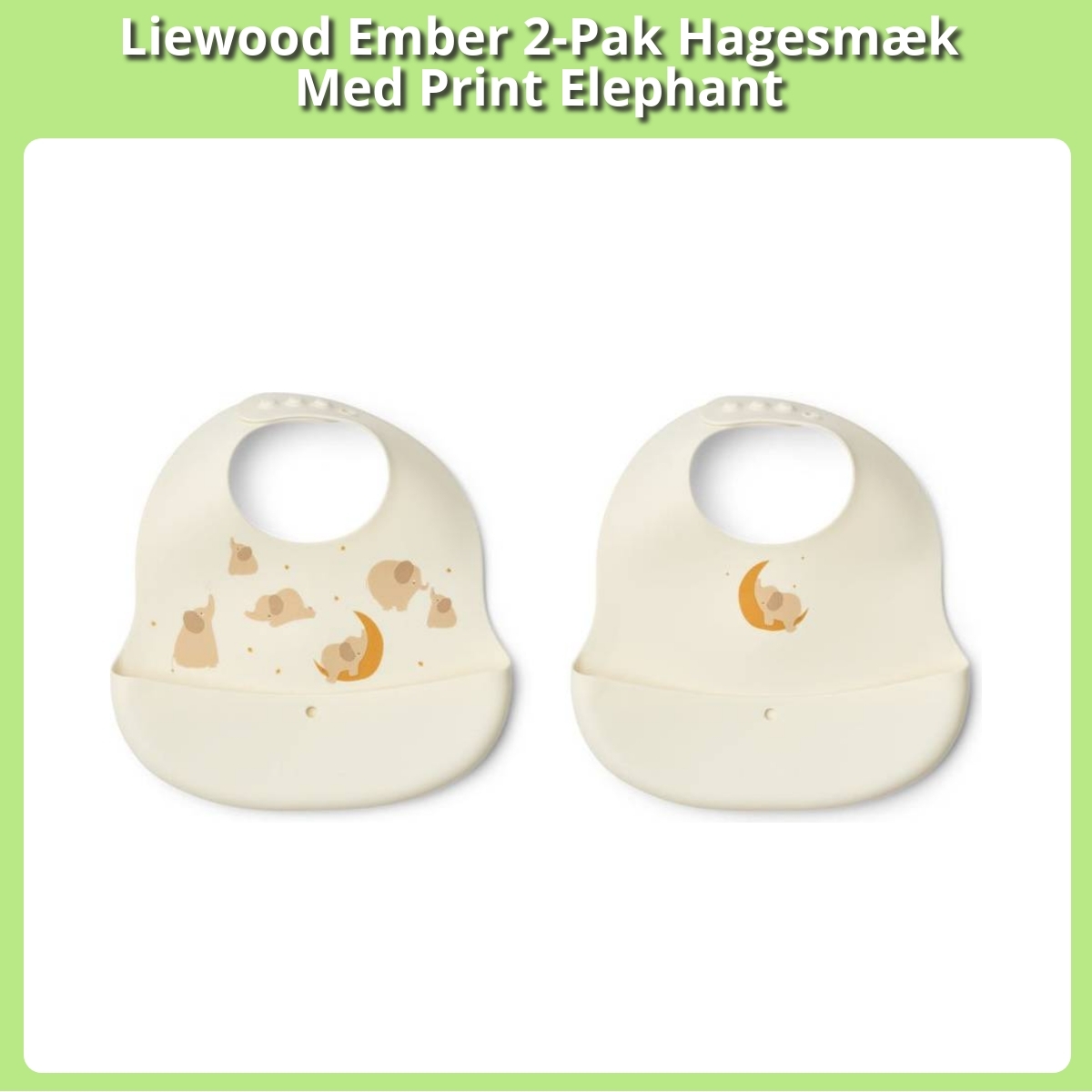 Anmeldelse af Liewood Ember 2-Pak Hagesmæk Med Print Elephant