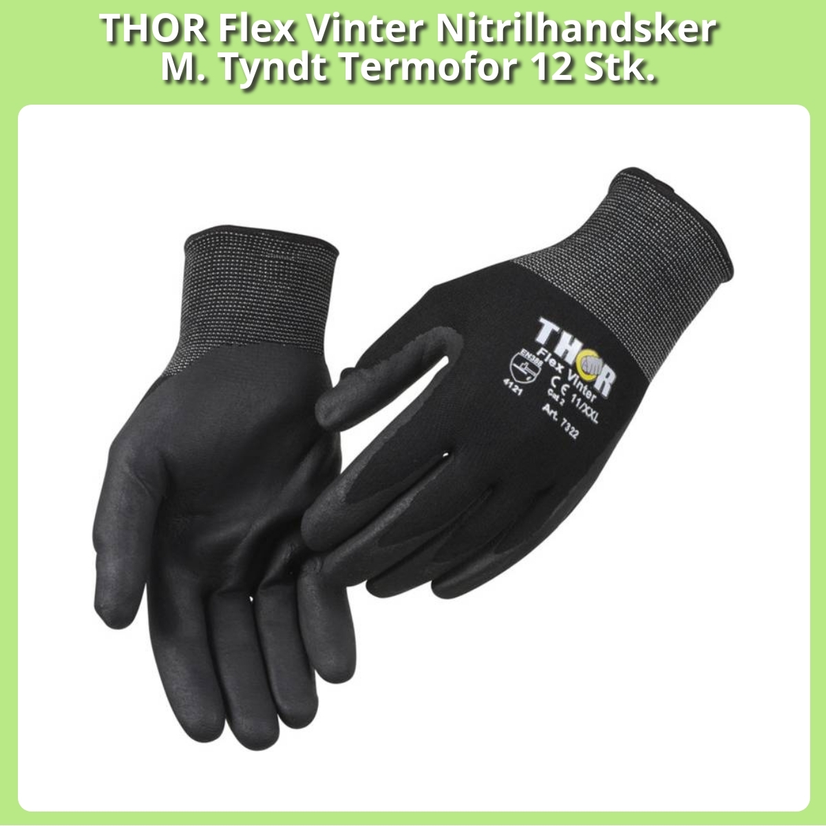 Anmeldelse af THOR Flex Vinter Nitrilhandsker M. Tyndt Termofor 12 Stk.