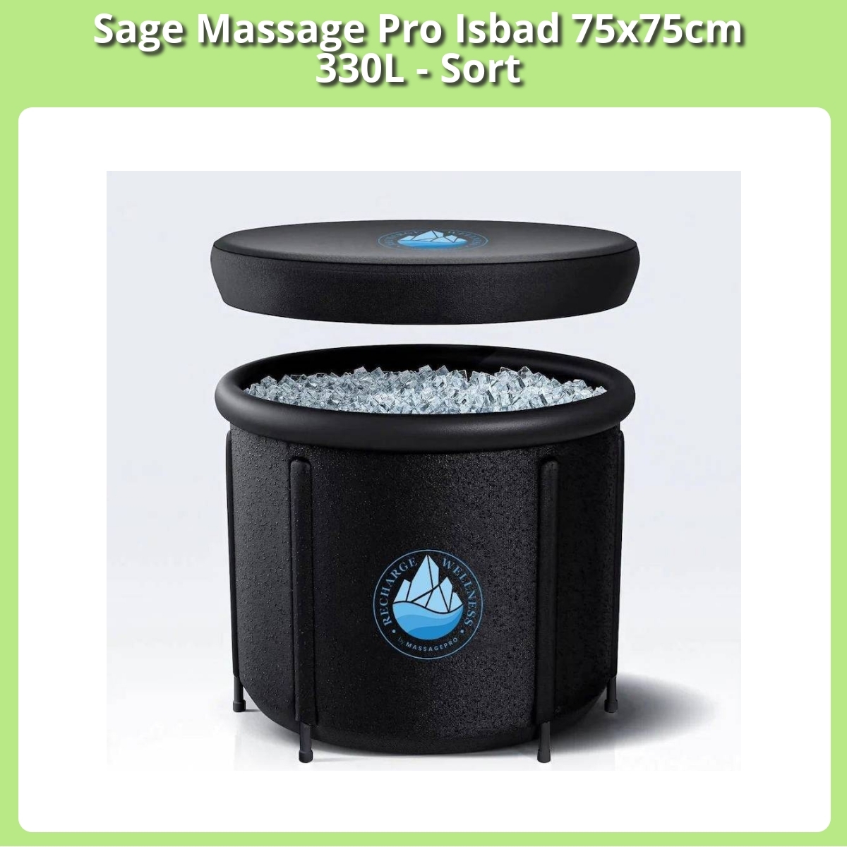 Anmeldelse af Sage Massage Pro Isbad 75x75cm 330L - Sort