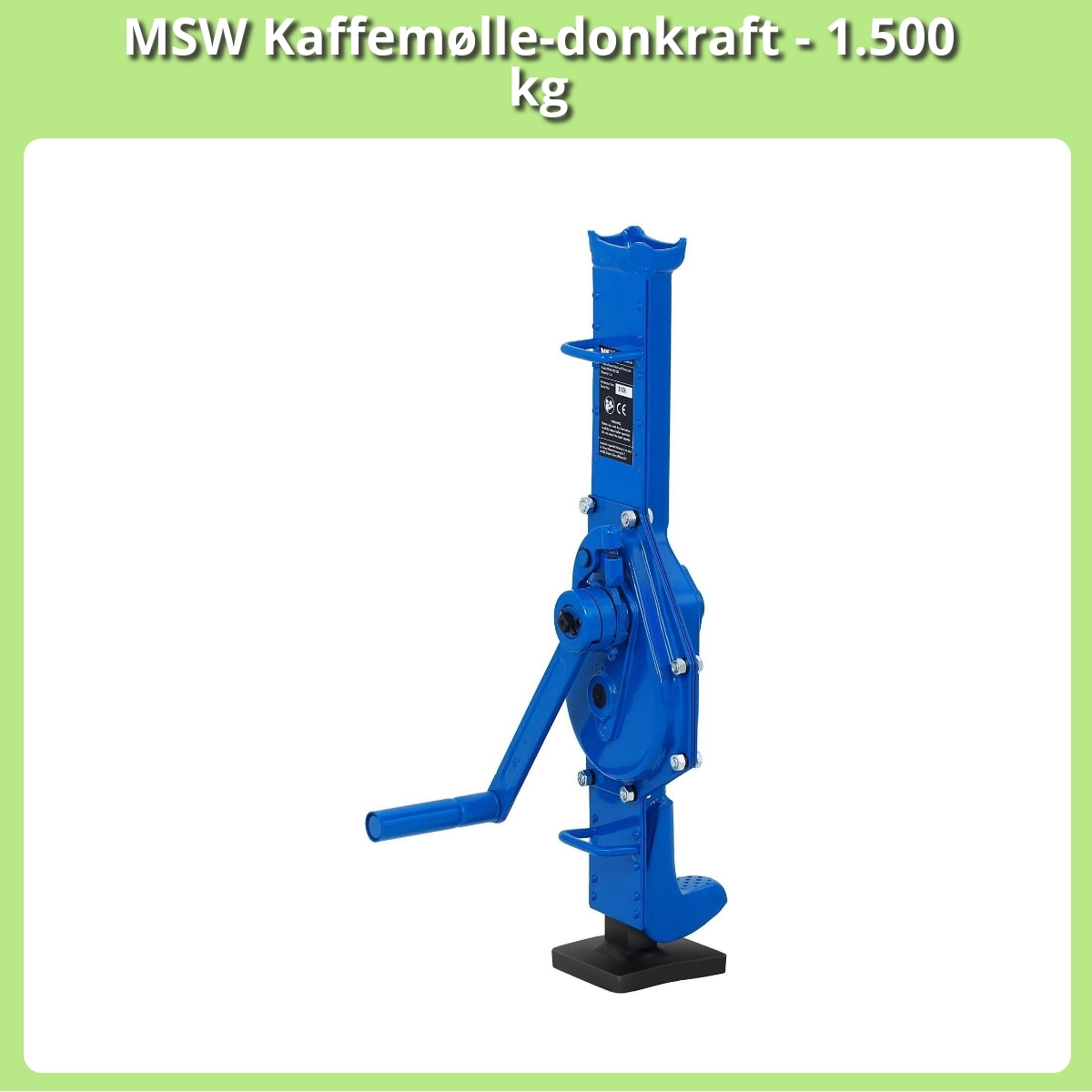 Anmeldelse af MSW Kaffemølle-donkraft - 1.500 kg