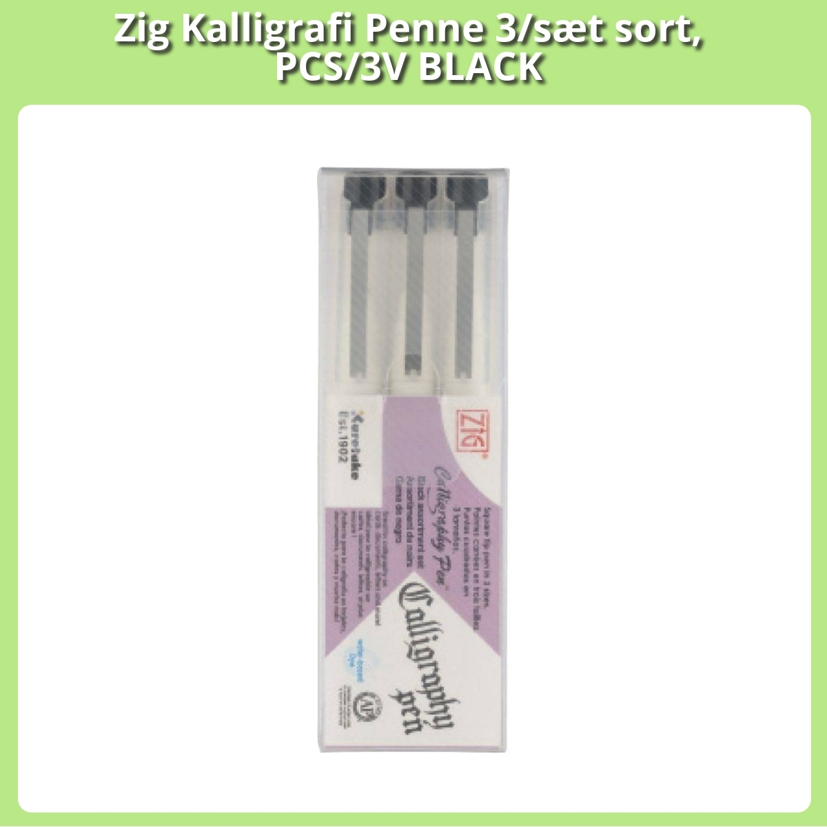 Anmeldelse af Zig Kalligrafi Penne 3/sæt sort, PCS/3V BLACK