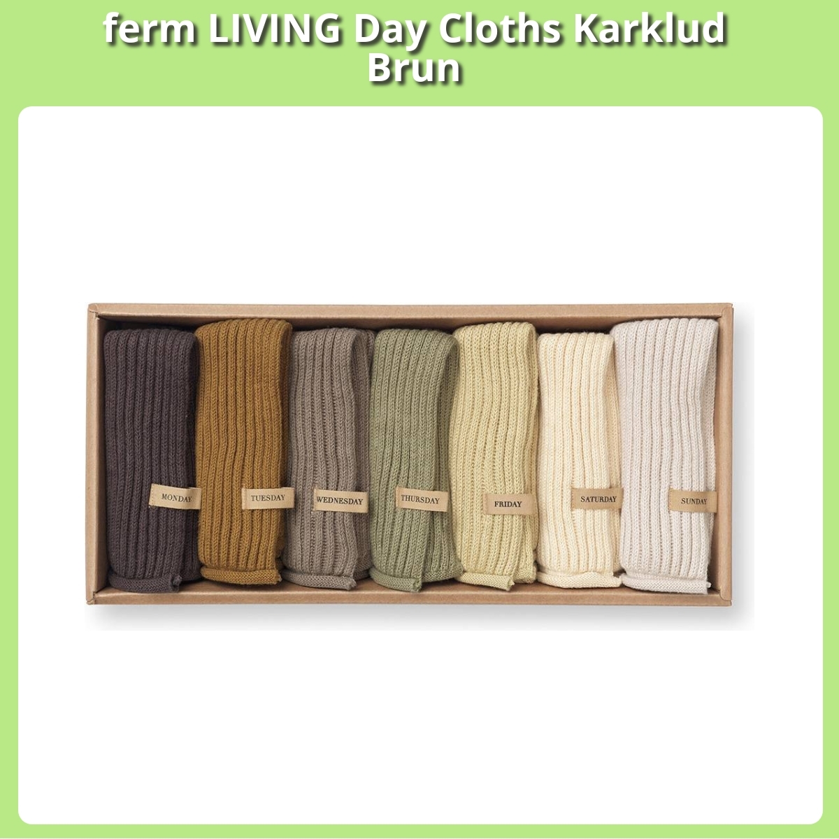 Anmeldelse af ferm LIVING Day Cloths Karklud Brun