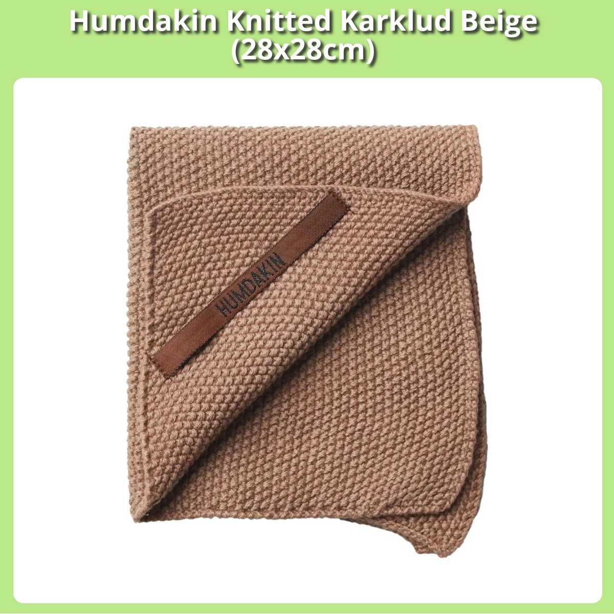 Anmeldelse af Humdakin Knitted Karklud Beige (28x28cm)