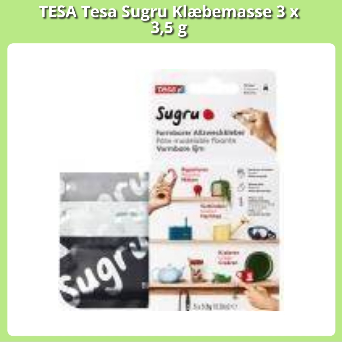 Anmeldelse af TESA Tesa Sugru Klæbemasse 3 x 3,5 g