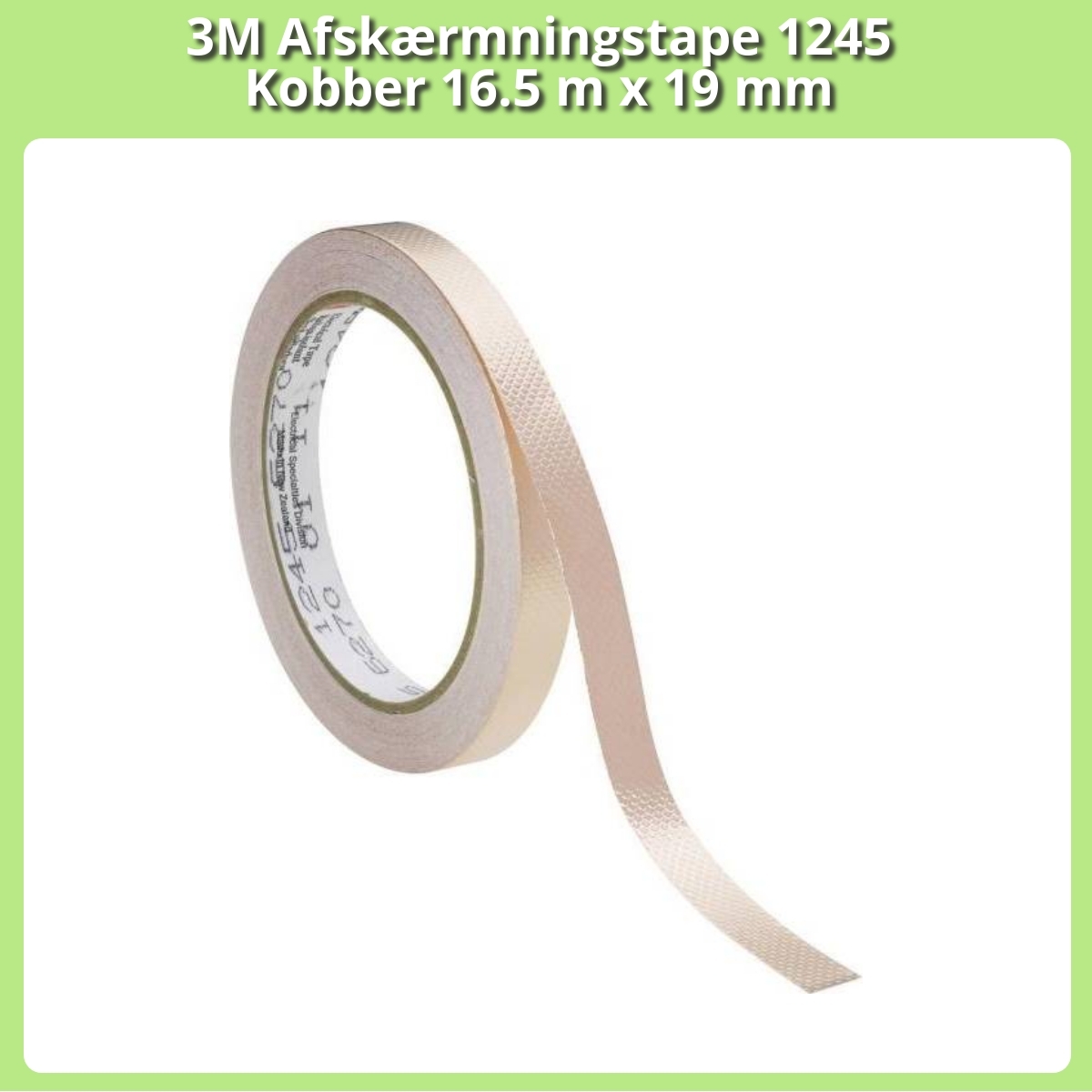 Anmeldelse af 3M Afskærmningstape 1245 Kobber 16.5 m x 19 mm