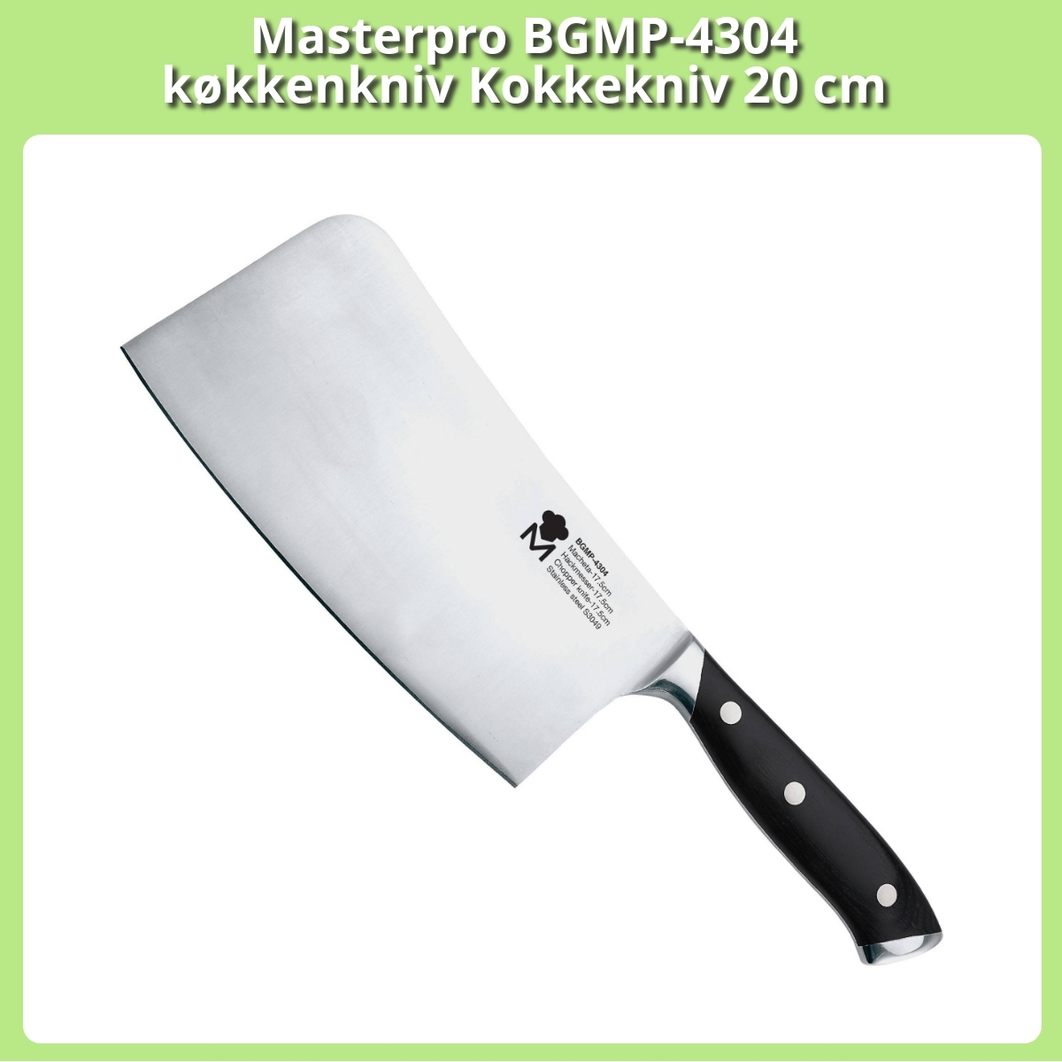 Anmeldelse af Masterpro BGMP-4304 køkkenkniv Kokkekniv 20 cm