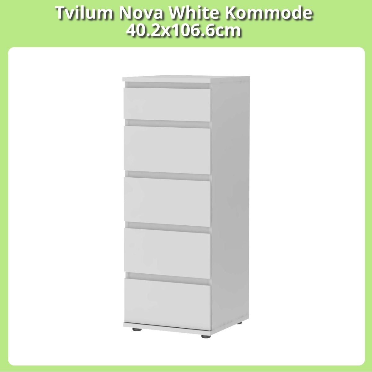 Anmeldelse af Tvilum Nova White Kommode 40.2x106.6cm