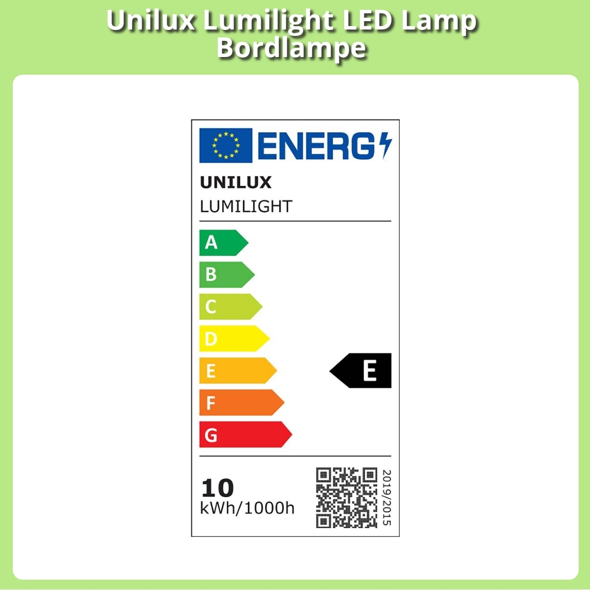 Anmeldelse af Unilux Lumilight LED Lamp Bordlampe