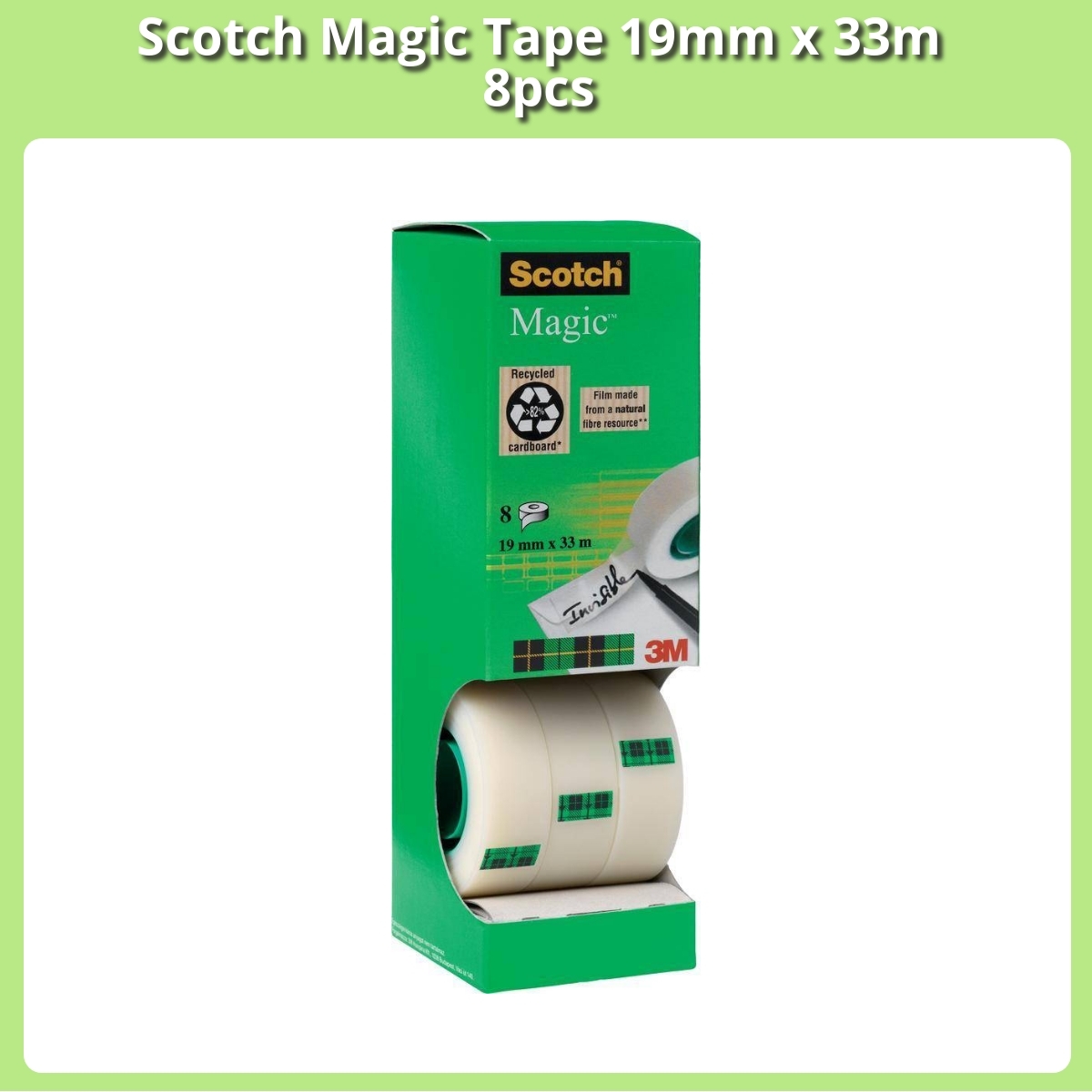 Anmeldelse af Scotch Magic Tape 19mm x 33m 8pcs