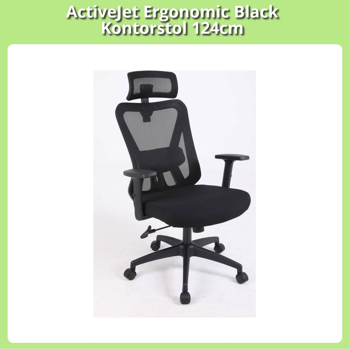 Anmeldelse af ActiveJet Ergonomic Black Kontorstol 124cm