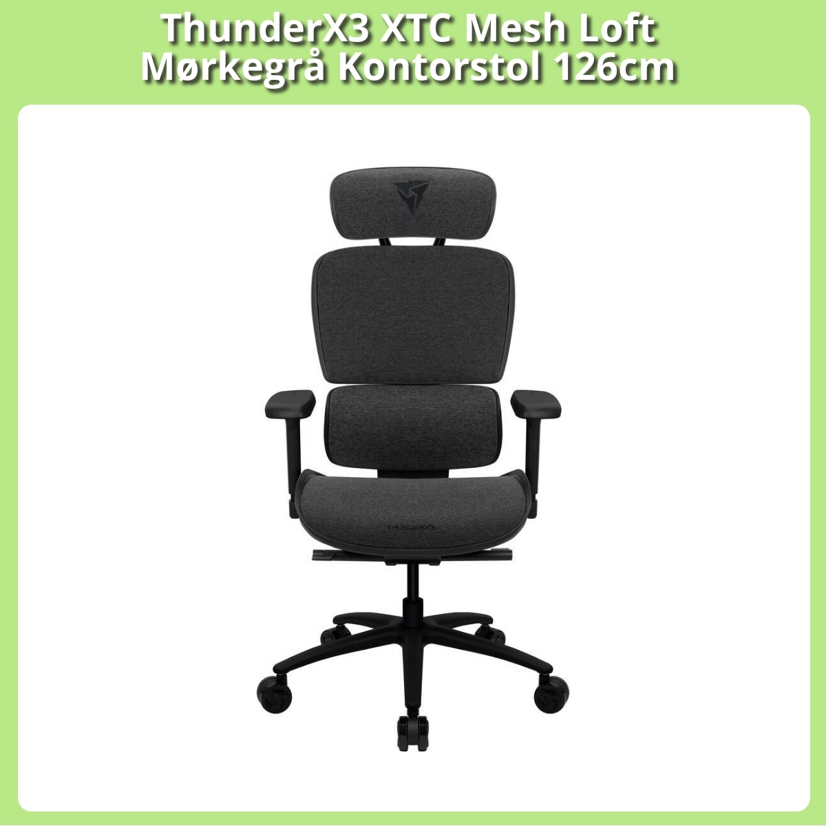 Anmeldelse af ThunderX3 XTC Mesh Loft Mørkegrå Kontorstol 126cm