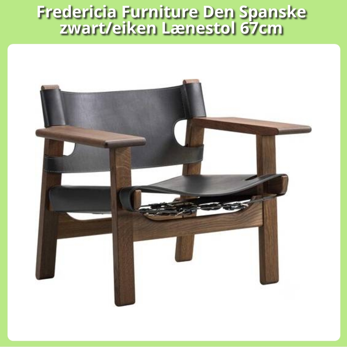 Anmeldelse af Fredericia Furniture Den Spanske zwart/eiken Lænestol 67cm