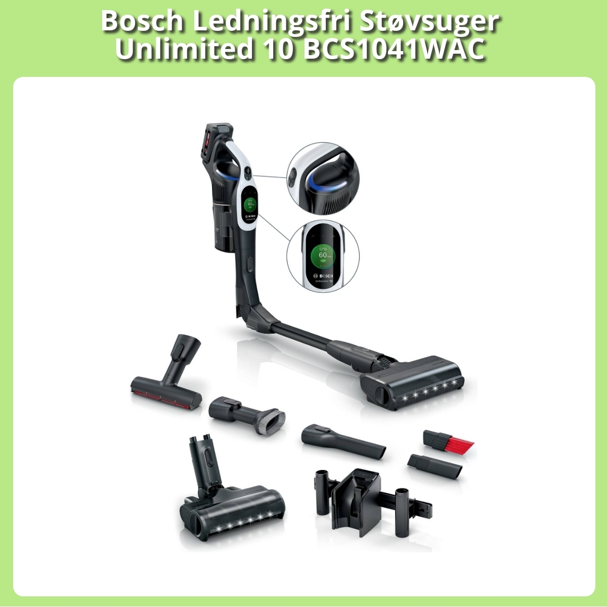 Anmeldelse af Bosch Ledningsfri Støvsuger Unlimited 10 BCS1041WAC